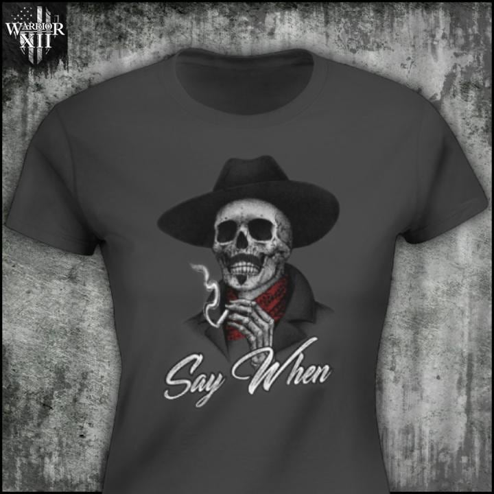 Say When distressed graphic women's T-shirt - view 4 - Reborn XII