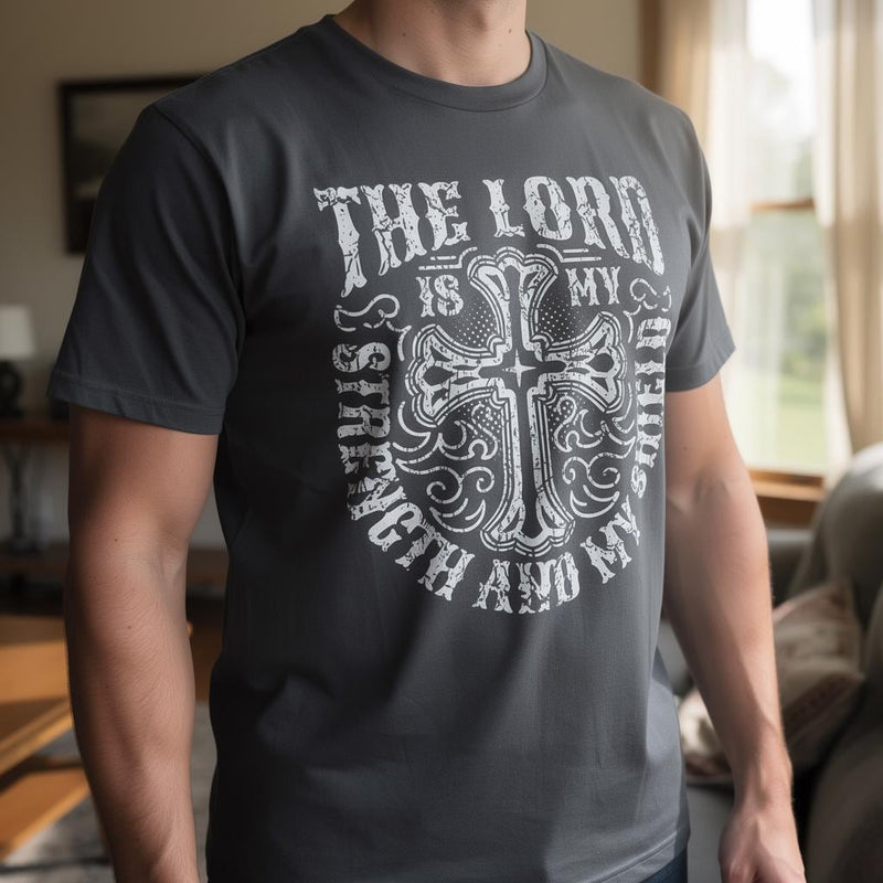 The Lord Is My Shield distressed graphic women's T-shirt - view 4 - Reborn XII