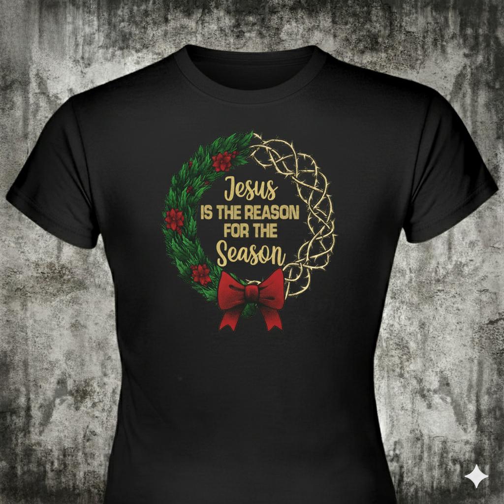 Jesus Is The Reason distressed graphic women's T-shirt - view 2 - Reborn XII