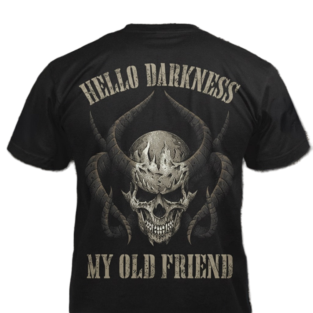 Hello Darkness distressed graphic men's T-shirt - view 10 - Reborn XII