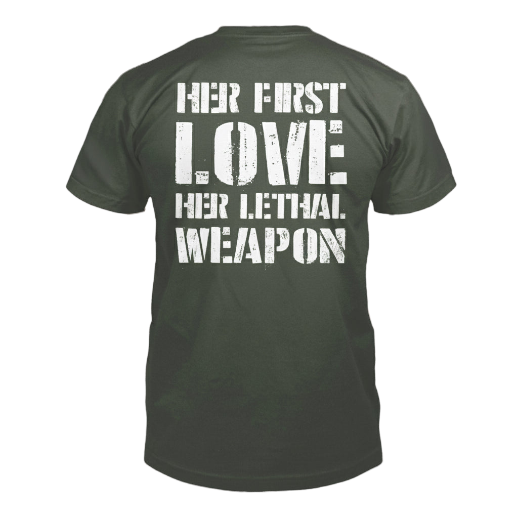 Girl Dad - Her First Love distressed graphic men's T-shirt - view 3 - Reborn XII