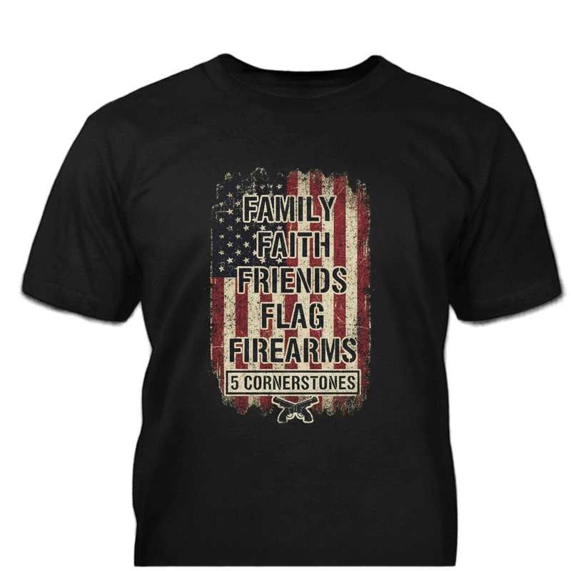 5 Cornerstones distressed graphic men's T-shirt - view 2 - Reborn XII