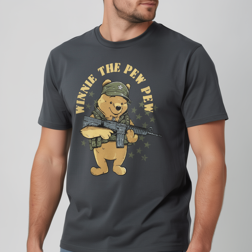 Winnie the Pew distressed graphic men's T-shirt - view 3 - Reborn XII